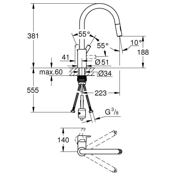 GROHE - Mitigeur monocommande Evier GROHE - Mitigeur monocommande Evier