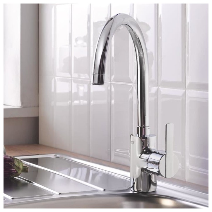 GROHE Mitigeur monocommande Evier Feel Chromé 32670002 GROHE Mitigeur monocommande Evier Feel Chromé 32670002
