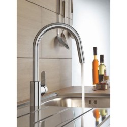 GROHE Robinet de cuisine évier Get, robinet avec douchette extractibl
