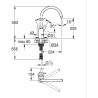 Mitigeur de cuisine - GROHE Get - Chromé - Bec en C - Bec Haut - Rota