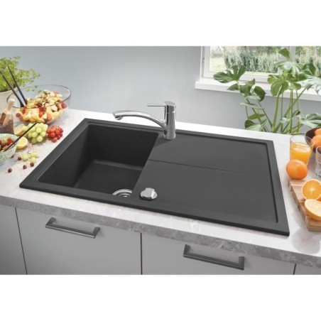 GROHE Robinet évier de cuisine Swift, Mitigeur monocommande avec mousseur économique d'eau, rotation a 140°, 30358000