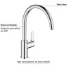 Mitigeur monocommande Evier - GROHE - 31554001 - Col de cygne - Chrom