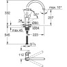 Mitigeur monocommande Evier - GROHE - 31554001 - Col de cygne - Chrom