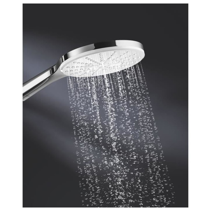 Douchette 3 jets - GROHE - Vitalio SmartActive 150 - Surface de jet blanche - Economie d'eau - Chromé Douchette 3 jets - GROHE - Vitalio SmartActive 150 - Surface de jet blanche - Economie d'eau - Chromé