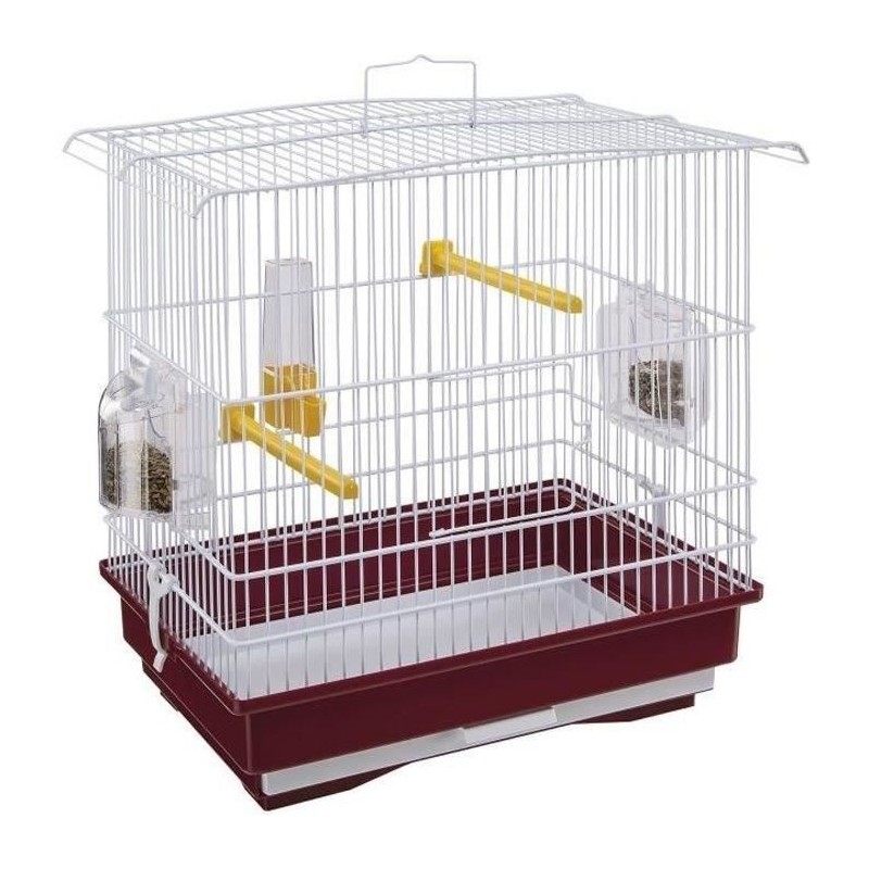 GIUSY Cage pour oiseaux rouge et blanc GIUSY Cage pour oiseaux rouge et blanc