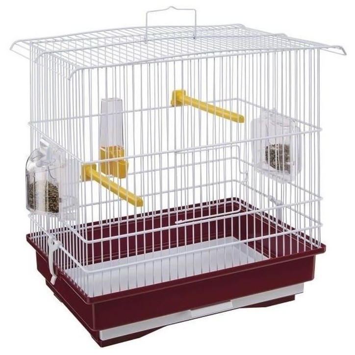 GIUSY Cage pour oiseaux rouge et blanc