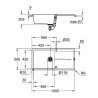 GROHE Evier composite avec égouttoir K400 1000 x 500 mm Gris granite