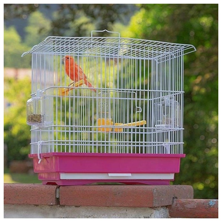 GIUSY Cage pour oiseaux rouge et blanc