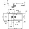 GROHE Evier de cuisine composite avec égouttoir K500, 1000 x 500 mm,