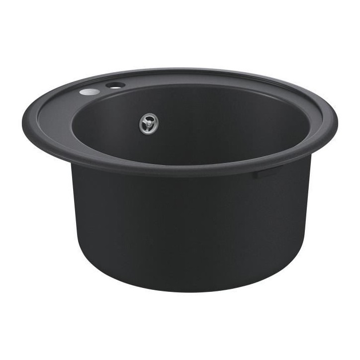 Evier composite - GROHE - K200 - 1 bac - A encastrer - Noir - Rond Evier composite - GROHE - K200 - 1 bac - A encastrer - Noir - Rond