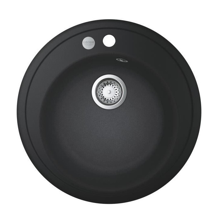 Evier composite - GROHE - K200 - 1 bac - A encastrer - Noir - Rond Evier composite - GROHE - K200 - 1 bac - A encastrer - Noir - Rond