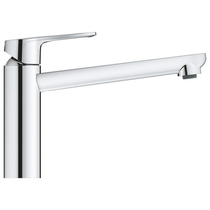GROHE Robinet évier de cuisine Start Flow, mitigeur monocommande avec mousseur économique d'eau, rotation 140°, chromé, 3169