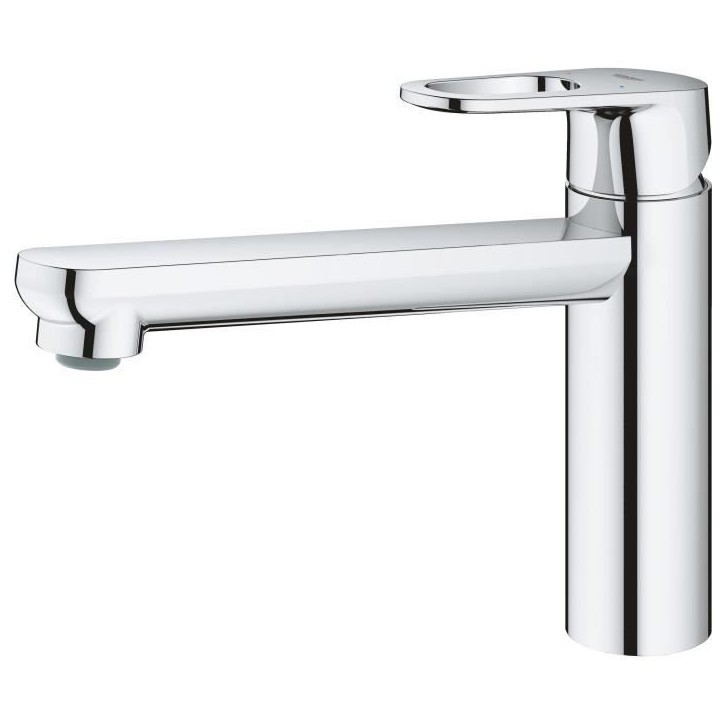 GROHE Robinet évier de cuisine Start Flow, mitigeur monocommande avec mousseur économique d'eau, rotation 140°, chromé, 3169