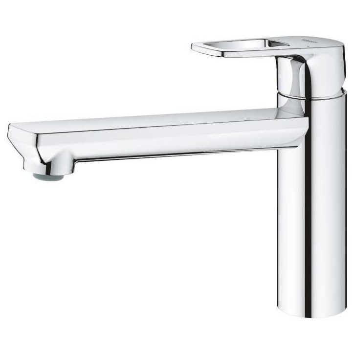 Mitigeur évier monocommande BauLoop 31706000 - GROHE - Bec tube pivotant médium - Rotation 140° - Chrome Mitigeur évier monocommande BauLoop 31706000 - GROHE - Bec tube pivotant médium - Rotation 140° - Chrome
