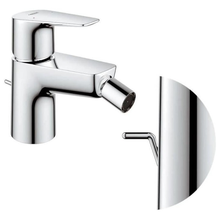 Mitigeur monocommande Bidet GROHE Start Edge - Tirette de vidage - Mousseur économique d'eau - Chromé Mitigeur monocommande Bidet GROHE Start Edge - Tirette de vidage - Mousseur économique d'eau - Chromé