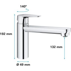 GROHE Robinet évier de cuisine Start curve, mousseur économique d'ea