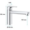 GROHE Robinet évier de cuisine Start curve, mousseur économique d'ea