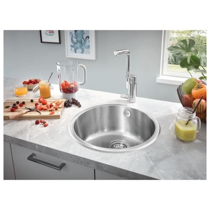 Evier de cuisine - Acier inoxydable - A encastrer par le dessus - GROHE K200 - 31720SD0 Evier de cuisine - Acier inoxydable - A encastrer par le dessus - GROHE K200 - 31720SD0