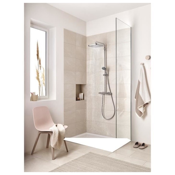 GROHE - Vitalio Comfort 250 - Douche de tete carrée 250mm - Jet uniforme - Anti-calcaire GROHE - Vitalio Comfort 250 - Douche de tete carrée 250mm - Jet uniforme - Anti-calcaire