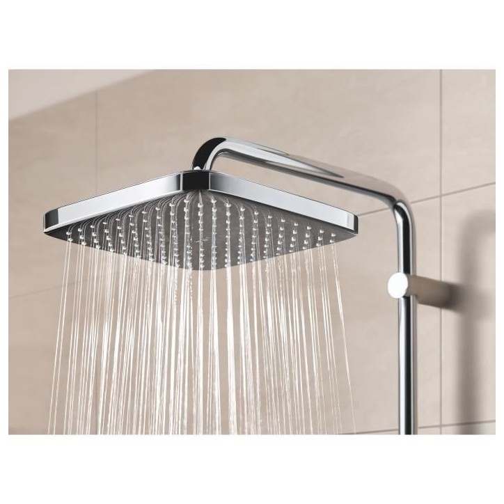 GROHE - Vitalio Comfort 250 - Douche de tete carrée 250mm - Jet uniforme - Anti-calcaire GROHE - Vitalio Comfort 250 - Douche de tete carrée 250mm - Jet uniforme - Anti-calcaire