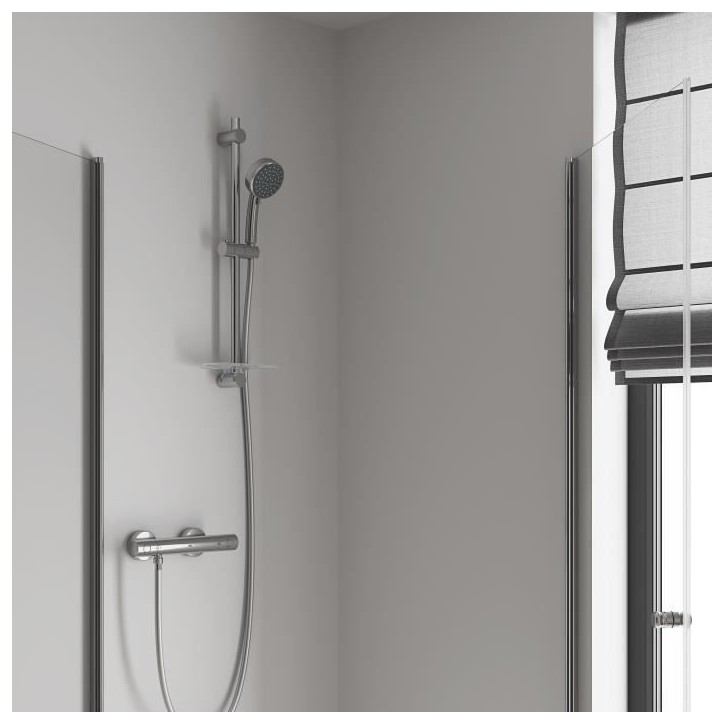 GROHE Mitigeur thermostatique douche Precision Get, montage mural, indicateur de température, filtres intégré, 34773000 GROHE Mitigeur thermostatique douche Precision Get, montage mural, indicateur de température, filtres intégré, 34773000