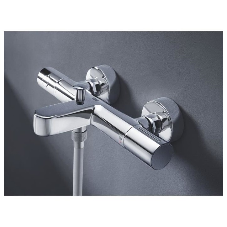 Mitigeur thermostatique bain douche GROHE Precision Get - Montage mural - Chromé Mitigeur thermostatique bain douche GROHE Precision Get - Montage mural - Chromé