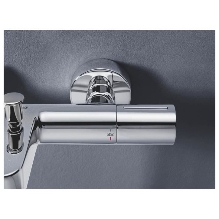 Mitigeur thermostatique bain douche GROHE Precision Get - Montage mural - Chromé Mitigeur thermostatique bain douche GROHE Precision Get - Montage mural - Chromé