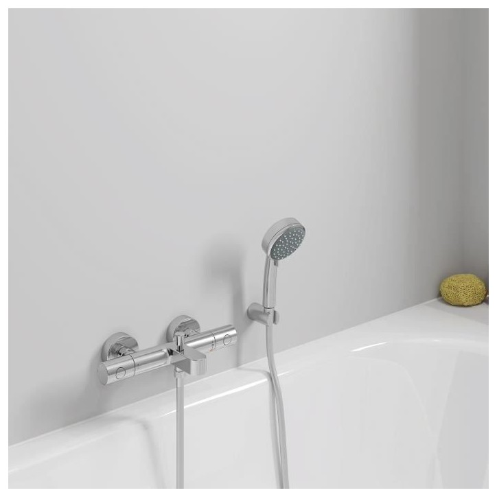 Mitigeur thermostatique bain douche GROHE Precision Get - Montage mural - Chromé Mitigeur thermostatique bain douche GROHE Precision Get - Montage mural - Chromé
