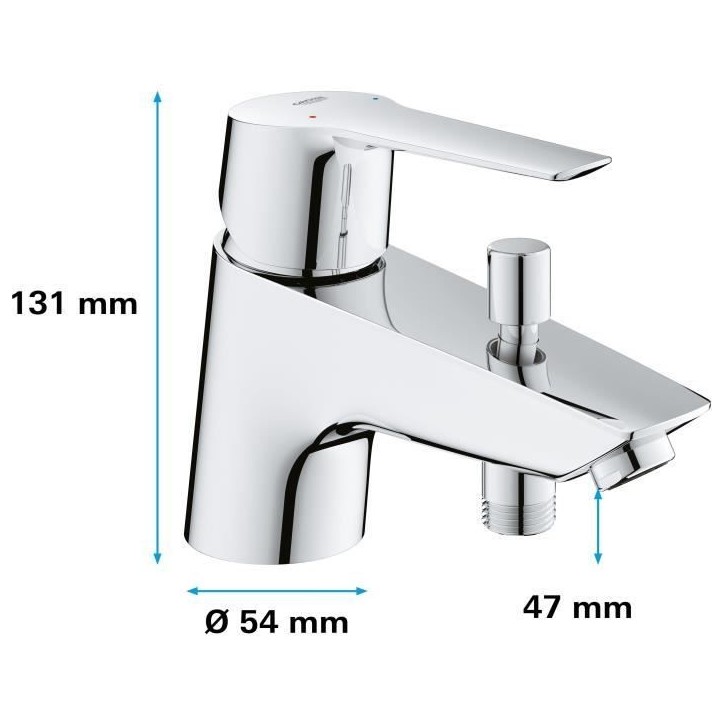 Mitigeur bain douche chromé monotrou START - GROHE - 23229002 Mitigeur bain douche chromé monotrou START - GROHE - 23229002