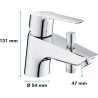Mitigeur bain douche chromé monotrou START - GROHE - 23229002