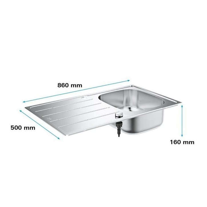 Evier - acier inoxydable - GROHE Evier - acier inoxydable - GROHE