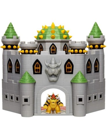 Playset Château de Bowser - JAKKS PACIFIC - Super Mario - Figurine de Bowser - Effets sonores - Mécanismes fonctionnels