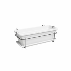 ARTEVASI Jardiniere VENEZIA balcon KIT - 50 ma - Blanc - 50 x 29 x 17,