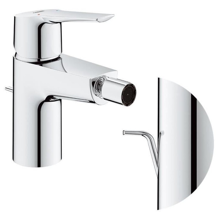 Mitigeur monocommande Bidet - GROHE - Taille S - Métal - Droit - Gris Mitigeur monocommande Bidet - GROHE - Taille S - Métal - Droit - Gris