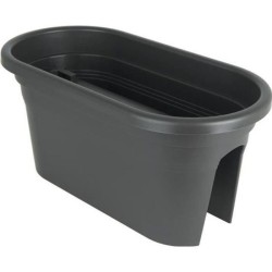 ARTEVASI Jardiniere pour balcon VENEZIA - Gris anthracite - 30 x 60 x
