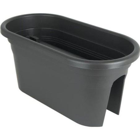 ARTEVASI Jardiniere pour balcon VENEZIA - Gris anthracite - 30 x 60 x