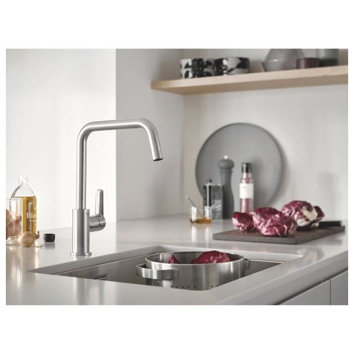 Mitigeur monocommande Evier - GROHE - Supersteel - Pivotant - Hauteur 310mm Mitigeur monocommande Evier - GROHE - Supersteel - Pivotant - Hauteur 310mm