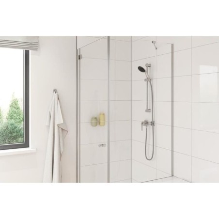 Ensemble de douche avec pommeau 1 jet, barre 60cm et flexible 1,75m - GROHE Vitalio Start 110 27942001 - Economie d'eau - Chrom