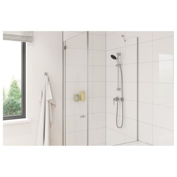 Ensemble de douche avec pommeau 1 jet, barre 60cm et flexible 1,75m - GROHE Vitalio Start 110 27942001 - Economie d'eau - Chrom Ensemble de douche avec pommeau 1 jet, barre 60cm et flexible 1,75m - GROHE Vitalio Start 110 27942001 - Economie d'eau - Chrom