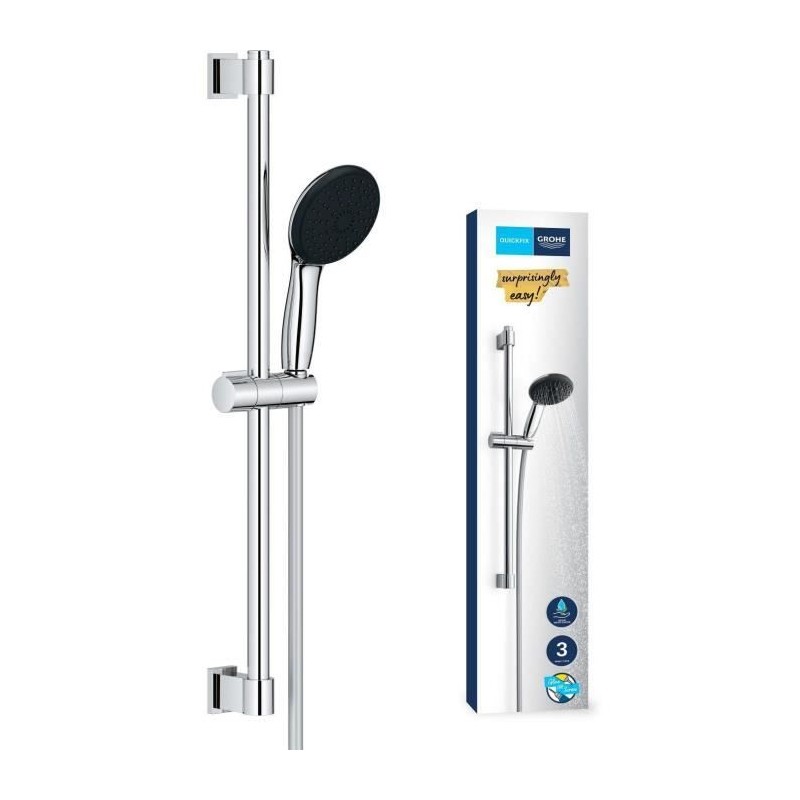Ensemble de douche avec pommeau 3 jets, barre et flexible - GROHE Vita Ensemble de douche avec pommeau 3 jets, barre et flexible - GROHE Vita