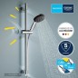 Ensemble de douche avec pommeau 3 jets, barre et flexible - GROHE Vitalio Start 110 26032001 - Sélection facile - Economie d'ea Ensemble de douche avec pommeau 3 jets, barre et flexible - GROHE Vitalio Start 110 26032001 - Sélection facile - Economie d'ea