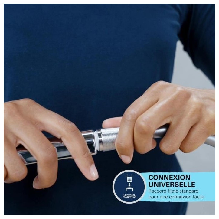 Ensemble de douche avec pommeau 3 jets, barre et flexible - GROHE Vitalio Start 110 26032001 - Sélection facile - Economie d'ea Ensemble de douche avec pommeau 3 jets, barre et flexible - GROHE Vitalio Start 110 26032001 - Sélection facile - Economie d'ea