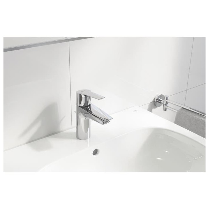 Mitigeur monocommande Lavabo GROHE QUICKFIX Start - Chromé - Economie d'eau - Installation facile