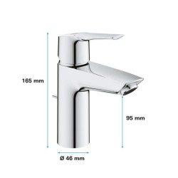 Mitigeur monocommande Lavabo GROHE QUICKFIX Start - Chromé - Economie