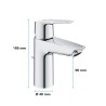 Mitigeur monocommande Lavabo GROHE QUICKFIX Start - Chromé - Economie
