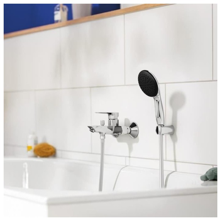 Mitigeur monocommande Bain / Douche - GROHE - Start Edge - Chromé - Economie d'eau - Garantie 5 ans Mitigeur monocommande Bain / Douche - GROHE - Start Edge - Chromé - Economie d'eau - Garantie 5 ans