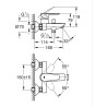 Mitigeur monocommande Bain / Douche - GROHE - Start Edge - Chromé - E