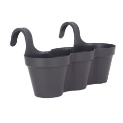 ARTEVASI Pot de fleurs pour balcon CAPRI Individ - Gris anthracite - 1