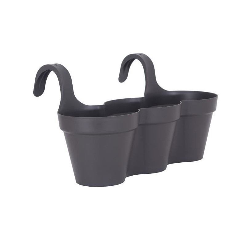 ARTEVASI Pot de fleurs pour balcon CAPRI Individ - Gris anthracite - 1 ARTEVASI Pot de fleurs pour balcon CAPRI Individ - Gris anthracite - 1