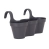 ARTEVASI Pot de fleurs pour balcon CAPRI Individ - Gris anthracite - 1